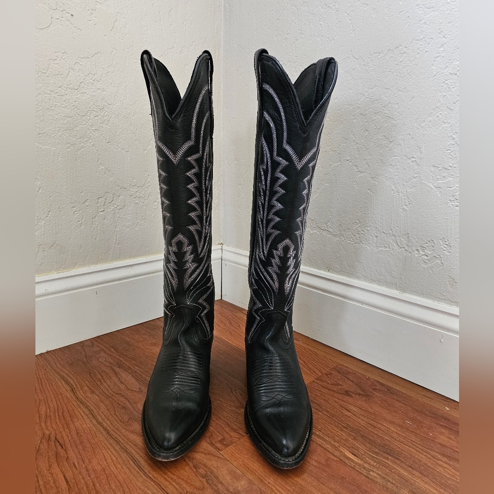 Tecovas Black Leather Boots